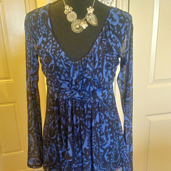 I-N-C international concepts Tops - *  I-N-C- Blouse long sleeve blue color of 20-21